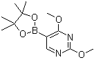 2,4-二甲氧基嘧啶-5-硼酸频哪醇酯分子结构 (CAS 936250-17-8)