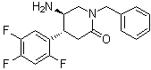 (4R,5R)-rel-5-氨基-1-(苯基甲基)-4-(2,4,5-三氟苯基)-2-哌啶酮分子结构 (CAS 936482-13-2)