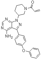 1-[3-[4-氨基-3-(4-苯氧基苯基)-1H-吡唑并[3,4-d]嘧啶-1-基]哌啶-1-基]丙-2-烯-1-酮分子结构 (CAS 936563-87-0)