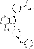 结构式 CAS# 936563-96-1, 依鲁替尼