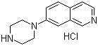 结构式 CAS# 936643-78-6, 7-(1-哌嗪基)异喹啉盐酸盐