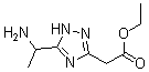 5-(1-氨基乙基)-1H-1,2,4-三氮唑-3-乙酸乙酯分子结构 (CAS 936940-52-2)