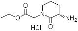 (3S)-3-氨基-2-氧代-1-哌啶乙酸乙酯盐酸盐分子结构 (CAS 937057-79-9)