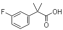 2-(3-氟苯基)-2-甲基丙酸分子结构 (CAS 93748-20-0)