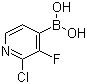 2-氯-3-氟吡啶-4-硼酸分子结构 (CAS 937595-71-6)