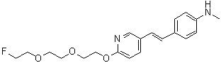 4-[(1E)-2-[6-[2-[2-(2-氟乙氧基)乙氧基]乙氧基]-3-吡啶基]乙烯基]-N-甲基苯胺分子结构 (CAS 938435-69-9)