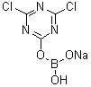 4,6-二氯-1,3,5-三嗪-2-醇单硼酸酯单钠盐分子结构 (CAS 93857-71-7)
