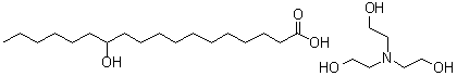12-羟基硬脂酸三乙醇胺盐分子结构 (CAS 93893-45-9)
