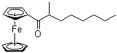 (2-甲基-1-氧代辛基)二茂铁分子结构 (CAS 93894-61-2)