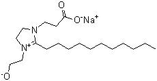 1-(2-羧基乙基)-4,5-二氢-3-(2-羟基乙基)-2-十一烷基-1H-咪唑鎓内盐钠盐分子结构 (CAS 93923-98-9)