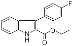 3-(4-氟苯基)-1H-吲哚-2-羧酸乙酯分子结构 (CAS 93957-39-2)