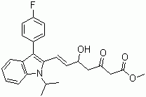 (E)-7-[3-(4-氟苯基)-1-(1-甲基乙基)-吲哚-2-基]-3-羟基-5-氧代庚-6-烯酸甲酯分子结构 (CAS 93957-52-9)