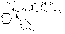 氟伐他汀钠分子结构 (CAS 93957-55-2)