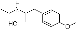 乙基[1-(4-甲氧基苯基)丙-2-基]胺盐酸盐分子结构 (CAS 93963-24-7)