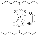 (OC-6-31)-二(二丁基二硫代氨基甲酸基-S,S')(吗啉-N4,O1)-锌分子结构 (CAS 93981-66-9)
