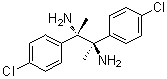 rel-(2R,3S)-2,3-双(4-氯苯基)-2,3-丁二胺分子结构 (CAS 939983-16-1)