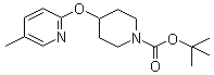 结构式 CAS# 939986-12-6, 4-[(5-甲基-2-吡啶基)氧基]-1-哌啶甲酸叔丁酯