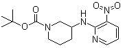 3-[(3-硝基-2-吡啶基)氨基]-1-哌啶甲酸叔丁酯分子结构 (CAS 939986-16-0)