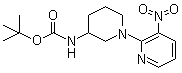 N-[1-(3-Nitro-2-pyridinyl)-3-piperidinyl]carbamic acid tert-butyl ester molecular structure (CAS 939986-23-9)