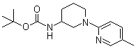 N-[1-(5-甲基-2-吡啶基)-3-哌啶基]氨基甲酸叔丁酯分子结构 (CAS 939986-25-1)