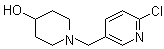 1-(6-氯吡啶-3-甲基)哌啶-4-醇分子结构 (CAS 939986-33-1)