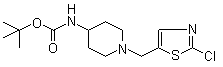 N-[1-[(2-氯-5-噻唑基)甲基]-4-哌啶基]氨基甲酸叔丁酯分子结构 (CAS 939986-54-6)