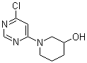 1-(6-氯-4-嘧啶基)-3-哌啶醇分子结构 (CAS 939986-73-9)