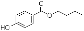 structure of CAS# 94-26-8, Butylparaben;p-Hydroxybenzoic acid butyl ester; 4-(Butoxycarbonyl)phenol; 4-Hydroxybenzoic acid butyl ester; Butoben; Butyl 4-hydroxybenzoate; Butyl p-hydroxybenzoate; Butyl parabens; n-Butyl 4-hydroxybenzoate; n-Butyl p-hydroxybenzoate; n-Butylparaben; 4-Hydroxybenzoic acid butyl ester
