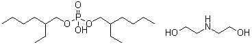 磷酸二(2-乙基己基)酯二乙醇胺盐分子结构 (CAS 94023-03-7)