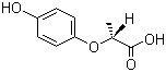 结构式 CAS# 94050-90-5, (R)-(+)-2-(4-羟基苯氧基)丙酸