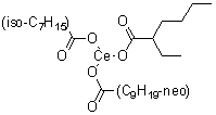 (2-乙基己酸-O)(异辛酸-O)(新癸酸-O)铈分子结构 (CAS 94086-46-1)
