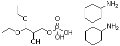 (R)-3,3-二乙氧基-1,2-丙二醇 1-(磷酸二氢酯)二(环己胺)盐分子结构 (CAS 94200-60-9)