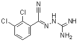 (2Z)-2-[氰基(2,3-二氯苯基)亚甲基]脒基肼分子结构 (CAS 94213-23-7)