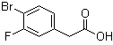 4-溴-3-氟苯乙酸分子结构 (CAS 942282-40-8)