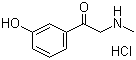 1-(3-羟基苯基)-2-(甲氨基)乙酮盐酸盐分子结构 (CAS 94240-17-2)