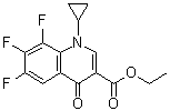 1-环丙基-6,7,8-三氟-1,4-二氢-4-氧代-3-喹啉羧酸乙酯分子结构 (CAS 94242-51-0)