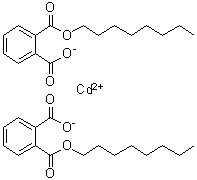 1,2-苯二甲酸单辛基酯镉盐分子结构 (CAS 94275-94-2)