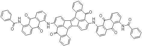 N,N'-[(5,13-二氢-5,13-二氧代醋蒽烯并[2,1-a]醋蒽烯-6,14-二基)二[亚氨基(9,10-二氢-9,10-二氧代-5,1-蒽二基)]]二苯甲酰胺分子结构 (CAS 94277-01-7)