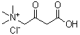 3-羧基-N,N,N-三甲基-2-氧代-1-丙基氯化铵分子结构 (CAS 94291-69-7)