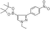 1-乙基-3-(4-硝基苯基)-4-(4,4,5,5-四甲基-1,3,2-二氧杂硼烷-2-基)-1H-吡唑分子结构 (CAS 942920-11-8)