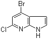 结构式 CAS# 942920-50-5, 4-溴-6-氯-7-氮杂吲哚