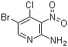 2-氨基-5-溴-4-氯-3-硝基吡啶分子结构 (CAS 942947-95-7)