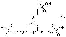 2,2',2''-[1,3,5-三嗪-2,4,6-三基三(硫基)]三乙烷磺酸钠盐分子结构 (CAS 94313-62-9)