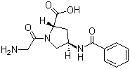 (2S,4R)-1-(2-氨基乙酰基)-4-苯甲酰胺吡咯烷-2-甲酸分子结构 (CAS 943134-39-2)