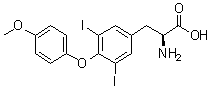 3,5-二碘-O-(4-甲氧基苯基)-L-酪氨酸分子结构 (CAS 94345-95-6)
