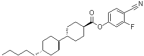(反式,反式)-4'-戊基-[1,1'-联环己烷]-4-羧酸 4-氰基-3-氟苯基酯分子结构 (CAS 94353-27-2)