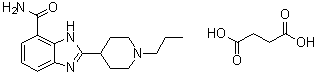 structure of CAS# 943650-25-7, ABT 472;Butanedioic acid compd. with 2-(1-propyl-4-piperidinyl)-1H-benzimidazole-7-carboxamide