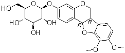 9-O-甲基紫檀酚 3-O-葡糖苷分子结构 (CAS 94367-42-7)