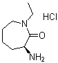(3S)-3-Amino-1-ethylhexahydro-2H-azepin-2-one hydrochloride molecular structure (CAS 943843-30-9)