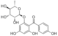 2-O-alpha-L-鼠李吡喃糖甙鸢尾酚酮分子结构 (CAS 943989-68-2)